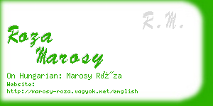 roza marosy business card